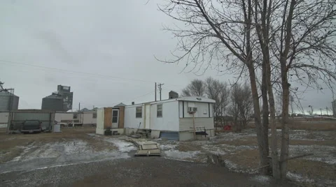Indian reservation trailer house Stock-Footage 40328403