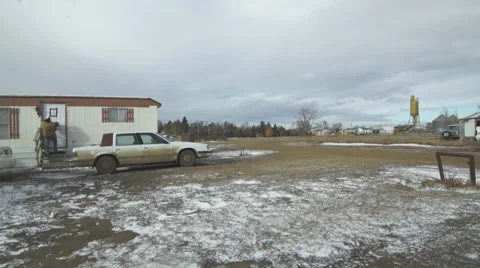 Indian reservation on a winter day Stock-Footage 40333956