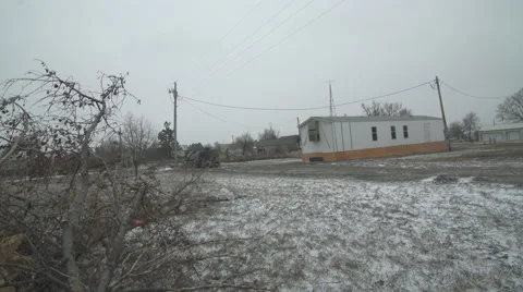 Indian reservation in the winter Stock Footage 40321052