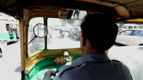 Indian Rickshaw driver Time-lapse Full HD. Stock Footage 155013550