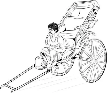 Indian Rickshaw vector illustration Stock Illustration