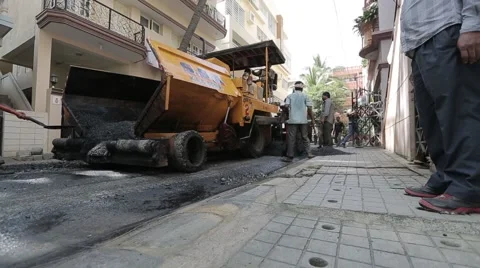 Indian Road Construction. Stock-Footage 55439697