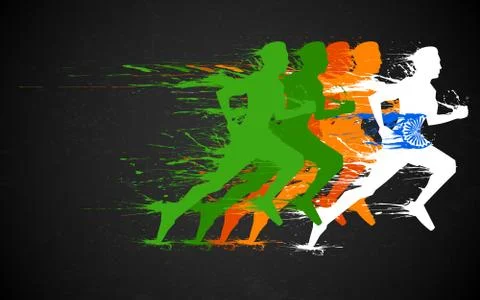 Indian Runners Stock Illustration