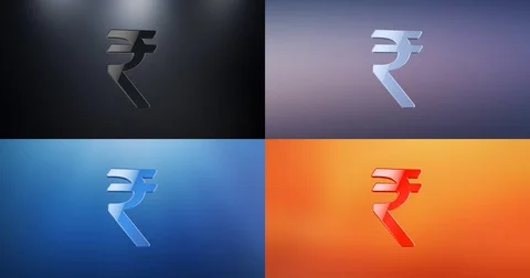 Indian Rupee 3d Icon Stock Footage 71161502