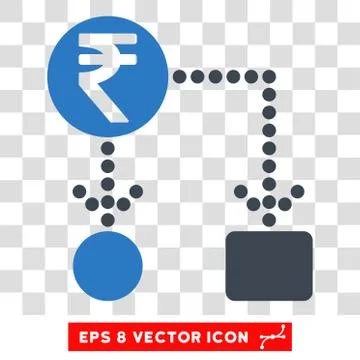 Indian Rupee Cashflow Eps Vector Icon 库存插图