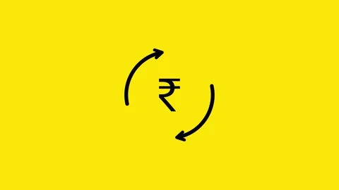 Indian Rupee currency circulation with alpha channel (Transparent background) Stock Footage 146205079