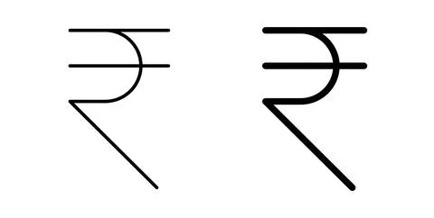 Indian rupee icon vector art Illustrations Stock Illustration