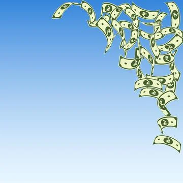 Indian rupee notes falling. Floating INR bills on Stock Illustration