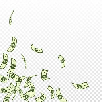 Indian rupee notes falling. Floating INR bills on Stock Illustration