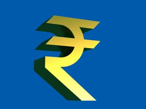 Indian rupee sig Stock Illustration