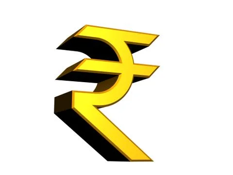 Indian rupee sign Stock Illustration