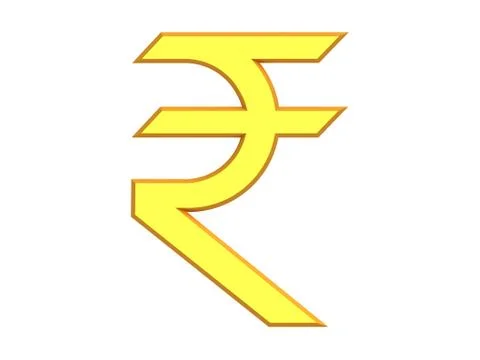 Indian Rupee Sign Stock Illustration