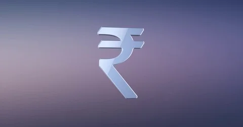 Indian Rupee Silver 3d Icon Stock Footage 71160957