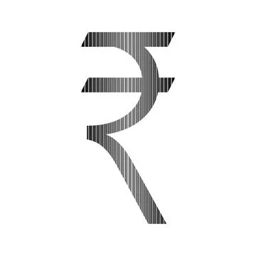 Indian rupee symbol. Illustrazione stock