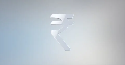 Indian Rupee White 3d Icon Stock Footage 67680179