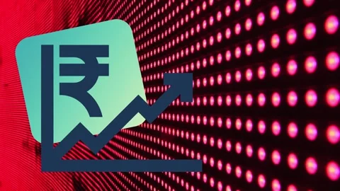 Indian rupees growth. Stock Footage 155345807