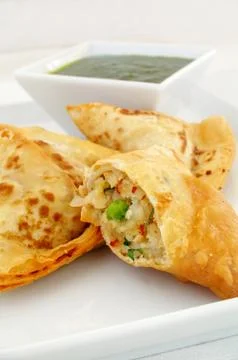 Indian Samosa Stock Photos