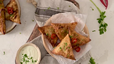 Indian samosas Stock Footage 169672335