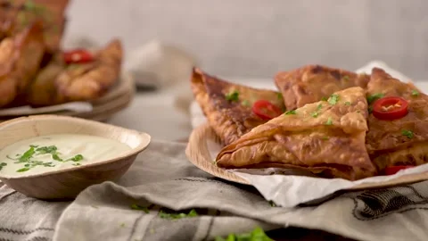 Indian samosas Stock Footage 169672362
