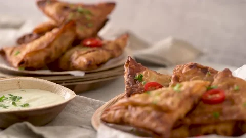 Indian samosas Stock Footage 169672363