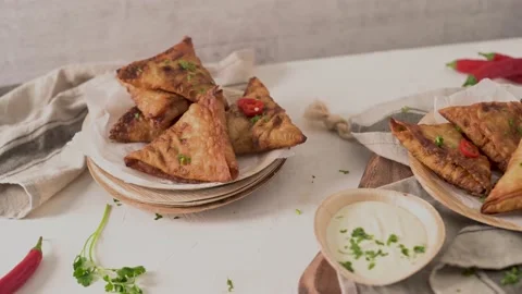 Indian samosas Stock Footage 169672385