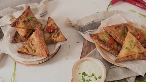 Indian samosas Stock Footage 169672399