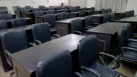 Indian school students wearing face mask in class. School reopens after long Stock Footage 158987355