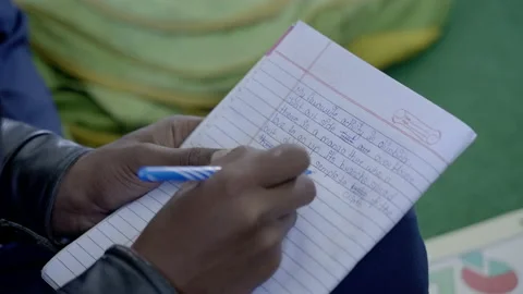 Indian school students wearing face mask in class. School reopens after long Stock Footage 158991002