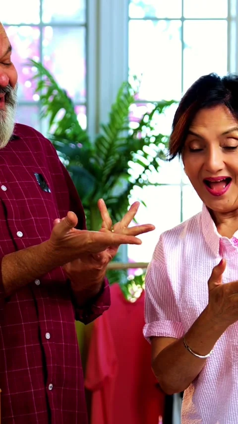 Indian senior couple doing E-commerce business from home Stock-Footage 342756543