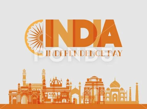 Indian set temples architecture icons Stock Illustration
