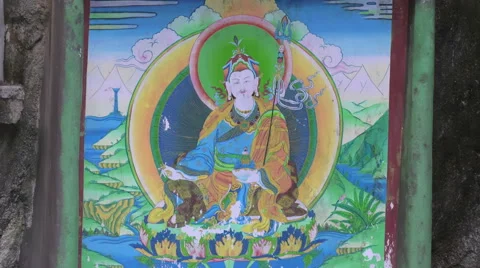 Indian shrine - tilt down Stock Footage 63779906