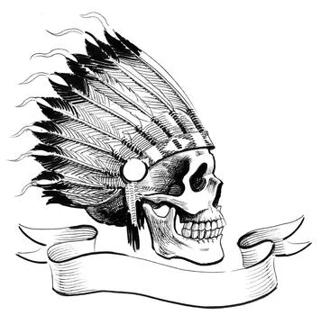 Indian skull Stock Illustration