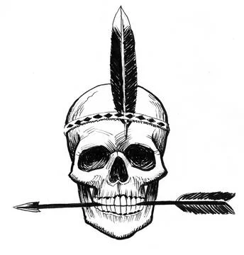 Indian skull Stock Illustration