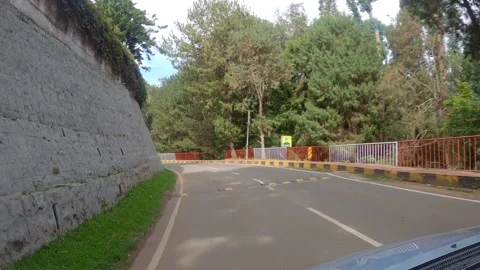 Indian Small City Empty Road Journey, Two Clips In One Stock Footage 246377389