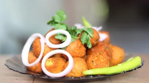 Indian snack dish Foto stock