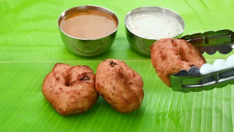 Indian snack vada Stock Footage 235423475