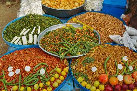 Indian snacks fried, India Stock Photos
