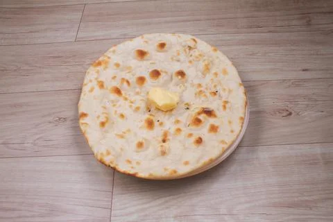 Indian special flat bread also known as butter tandoori roti or naan, served Stock-Fotos