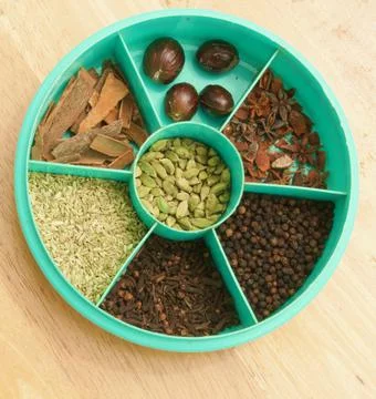 Indian spice box Stock Photos