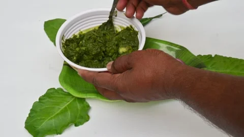 Indian Spinach and Potato Curry. Видео 310093241