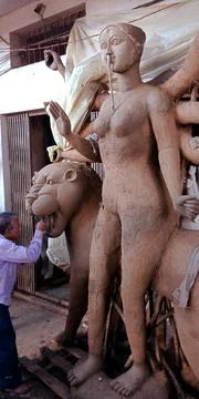 Indian statue art workshop. Stock Photos