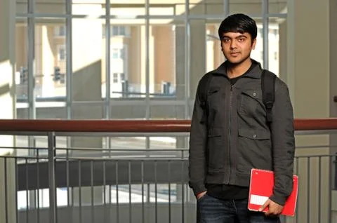 Indian Student inside School Stock Photos