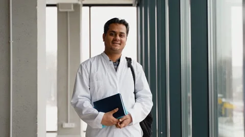 Indian student intern happy about education, learning and future after studying Stock Footage 260758682