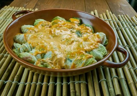 Indian stuffed  curry cabbage Foto stock