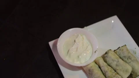 Indian style Chicken Shawarma Stock Footage 132581749