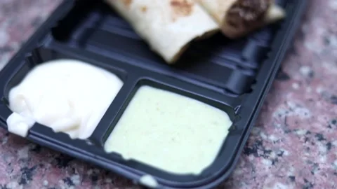 Indian style Chicken Shawarma Stock Footage 132582399
