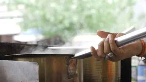 Indian Style Coffee Brewing Technique - A Steamy Delight Stock Footage 315866473