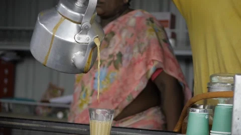 Indian Style Coffee Pouring Technique Video stock 315862175