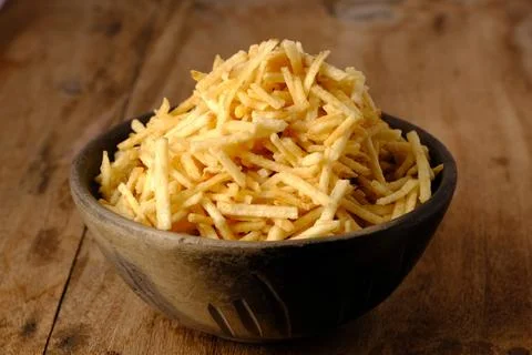 Indian style deep fried snacks falahari chivda- chivda or mixture namkeen wit Stock Photos
