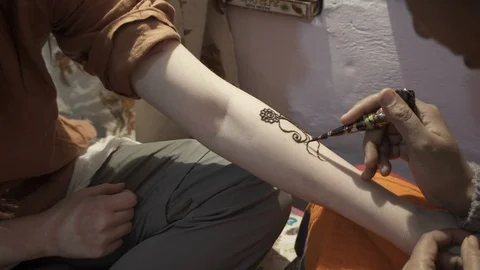 Indian tattoo Stock Footage 111811991